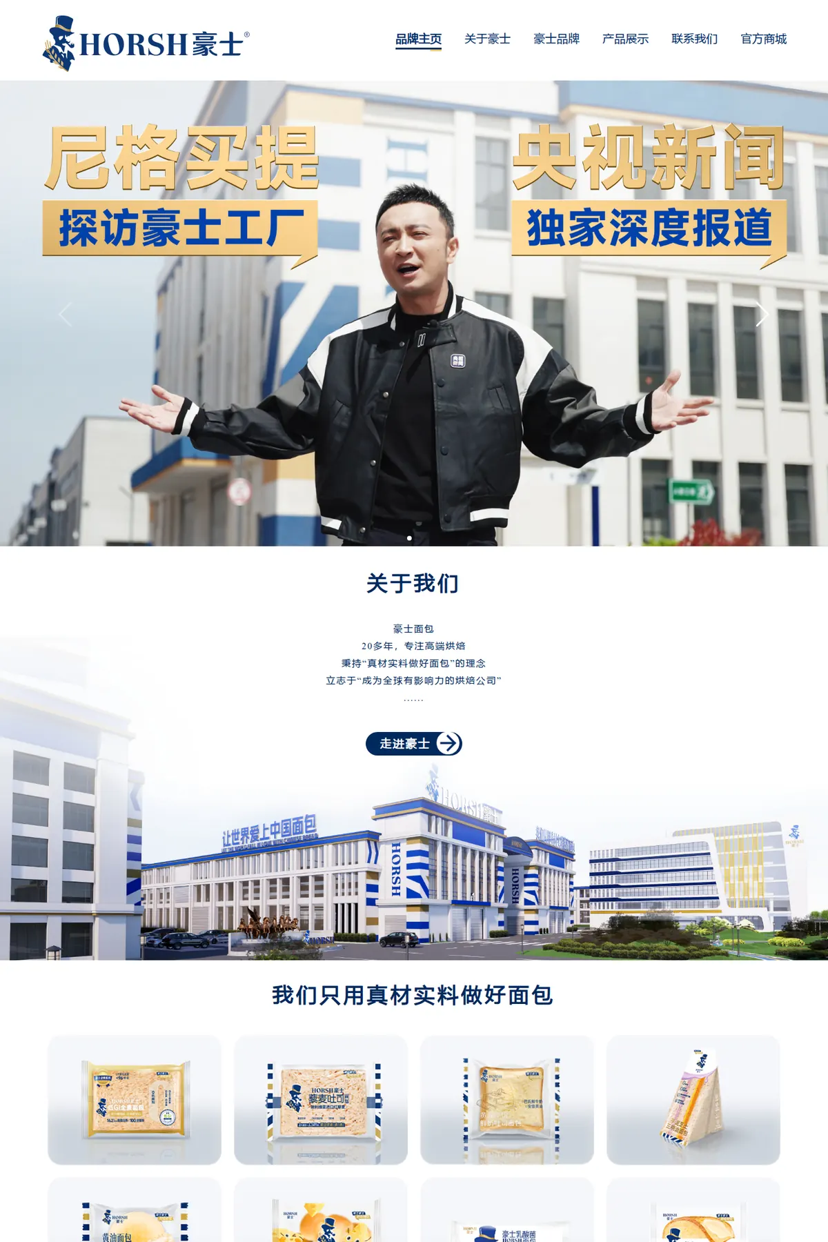 豪士官网首屏截图